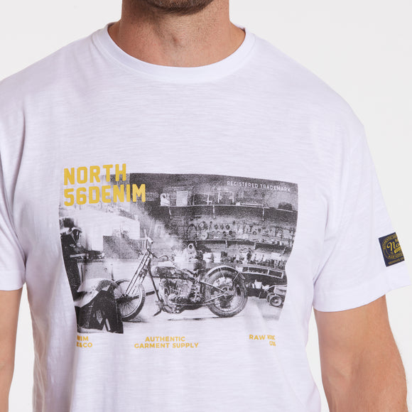 N56D Chopper Bike Shop T-Shirt